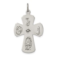 Sterling Silver Antiqued Cross Pendant view 4