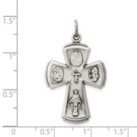Sterling Silver Antiqued Cross Pendant view 3