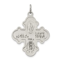 Sterling Silver Antiqued 4-way Medal view 4