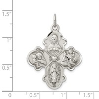 Sterling Silver Antiqued 4-way Medal view 3