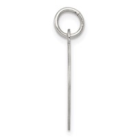 Sterling Silver Rhodium-plated Happy Birthday Disc Charm view 2