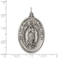 Sterling Silver Antiqued Our Lady of Guadalupe Medal view 3