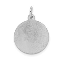 Sterling Silver Rhodium-plated Happy Anniversary Engravable 16mm Disc Charm view 4
