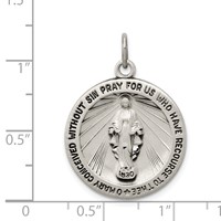 Sterling Silver Antiqued Miraculous Medal view 3