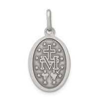 Sterling Silver Antiqued Miraculous Medal view 4
