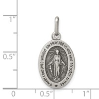 Sterling Silver Antiqued Miraculous Medal view 3