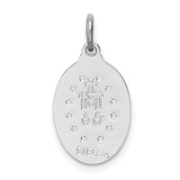 Sterling Silver Platinum-plated Miraculous Medal view 4