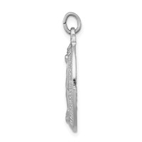 Sterling Silver Platinum-plated Miraculous Medal view 2