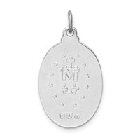 Sterling Silver Platinum-plated Miraculous Medal view 4
