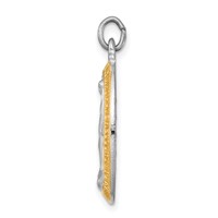 Sterling Silver Platinum-plated Miraculous Medal view 2