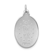 Sterling Silver Platinum-plated Miraculous Medal view 4