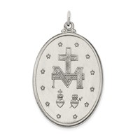 Sterling Silver Antiqued Miraculous Medal view 4