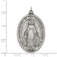 Sterling Silver Antiqued Miraculous Medal view 3