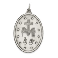 Sterling Silver Antiqued Miraculous Medal view 3