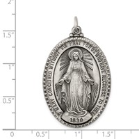 Sterling Silver Antiqued Miraculous Medal view 4