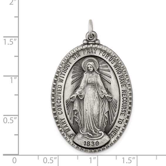 Sterling Silver Miraculous Medal Pendants