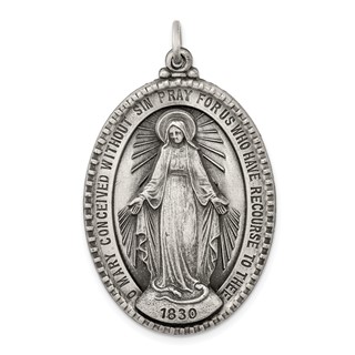 Sterling Silver Miraculous Medal Pendants