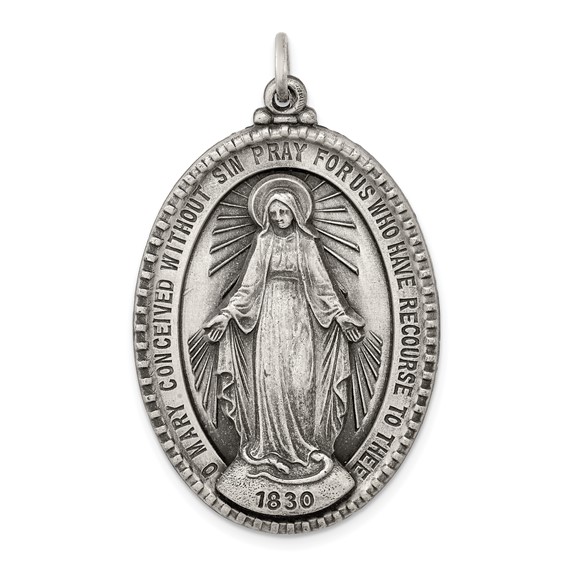 Sterling Silver Miraculous Medal Pendants