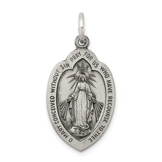 Sterling Silver Miraculous Medal Pendants