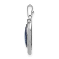 Sterling Silver Platinum-plated Miraculous Heart Medal view 2