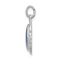 Sterling Silver Platinum-plated Miraculous Medal view 2