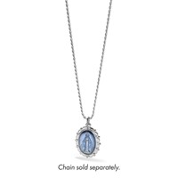 Sterling Silver Platinum-plated Miraculous Medal view 5