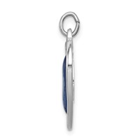 Sterling Silver Platinum-plated Miraculous Heart Medal view 2