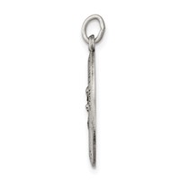 Sterling Silver Antiqued Our Lady of Perpetual Help Oval Medal view 2
