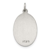 Sterling Silver Antiqued Our Lady of Perpetual Help Oval Medal view 4