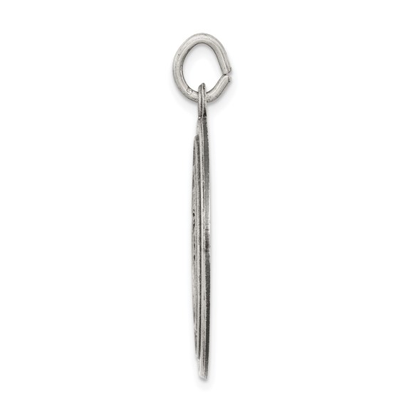 Sterling Silver Antiqued St. Christopher Medal