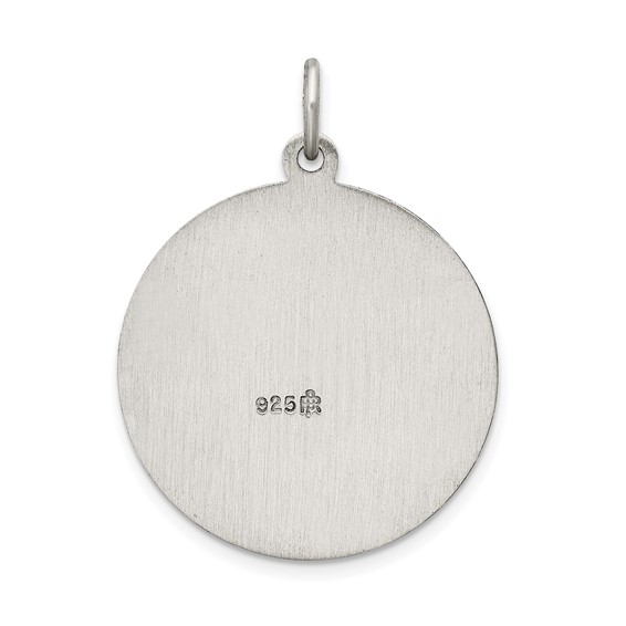Sterling Silver Antiqued St. Christopher Medal