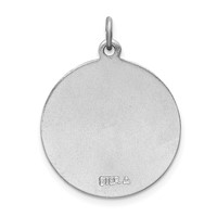 Sterling Silver Platinum-plated Enameled St. Christopher Medal view 3