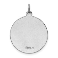Sterling Silver Platinum-plated Enameled St. Christopher Medal view 4