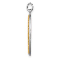 Sterling Silver Platinum-plated & Vermeil St. Christopher Medal view 2