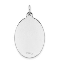 Sterling Silver Platinum-plated Enameled St. Christopher Medal view 3