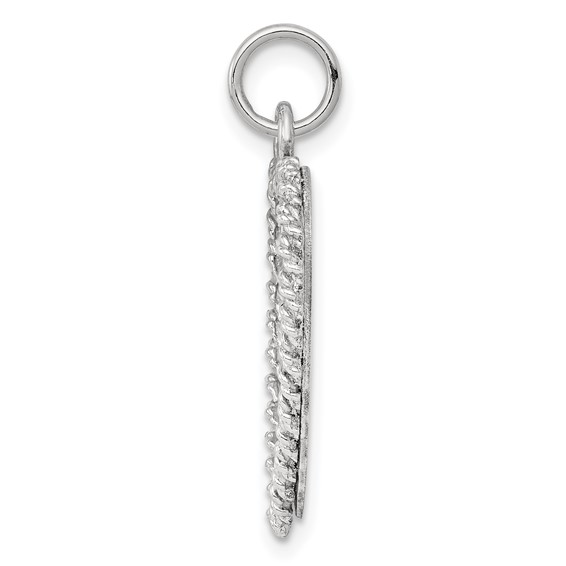 Sterling Silver Rhodium-plated Sweet Sixteen Disc Charm