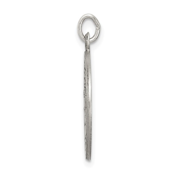 Sterling Silver Antiqued St. Christopher Basketball Medal