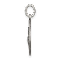 Sterling Silver Antiqued Saint Francis of Assisi Medal view 2
