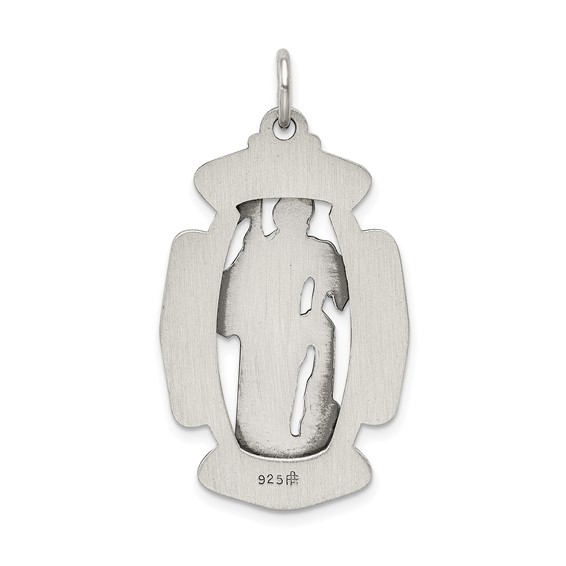 Sterling Silver Antiqued Saint Florian Medal