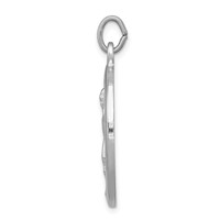 Sterling Silver Platinum-plated Saint Florian Medal view 2
