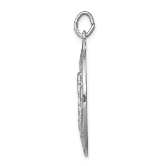 Sterling Silver Platinum-plated St. Joseph Medal