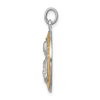 Sterling Silver Platinum-plated Saint Jude Thaddeus Medal view 2