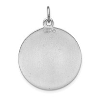 Sterling Silver Platinum-plated Enameled Saint Michael Medal view 4