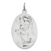 Sterling Silver Antiqued Reversible St. Michael Medal view 2