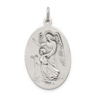 Sterling Silver Antiqued Reversible St. Michael Medal view 4