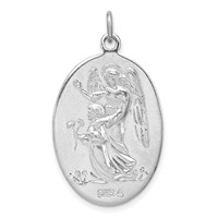 Sterling Silver Reversible Platinum-plated & Vermeil St. Michael Medal view 3