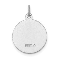 Sterling Silver Platinum-plated & Vermeil Guardian Angel Medal view 3