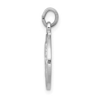 Sterling Silver Platinum-plated Plain Back Angel Medal view 2
