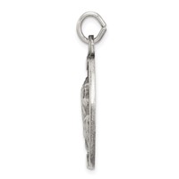 Sterling Silver Antiqued Praying Hands Medal view 2