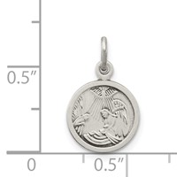 Sterling Silver Antiqued Baptism Medal view 4